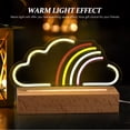 thumbnail image 2 of Solid Wood LED Light Base Rectangular Acrylic Art Display Stand Lamp Night Light, 2 of 6