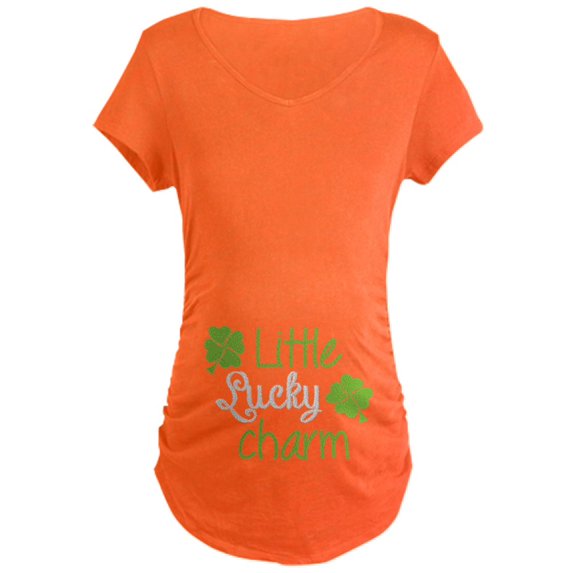 CafePress - Little Lucky Charm Maternity Dark T Shirt - Maternity Dark T-Shirt