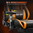 thumbnail image 5 of JONPONY Big and Tall 500LBS Gaming Chair, Ergonomic Design, Gamer Chair PU Leather with Footrest and Lumbar Support, High Back Office Chair Support 8 Hours Long Sitting, Computer Chair,Orange, 5 of 10