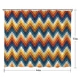 thumbnail image 5 of Orange Geometric Pattern Shower Curtain 84"x72" ,Bathroom Decorative Shower Curtains Set with 12 Hooks,Modern Waterproof Washable Shower Curtain, 5 of 6