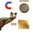 thumbnail image 4 of WLHYHH Cat Hinge Head Decorative Topper - Copper Finish, Magnetic, Set of 3, 4 of 7