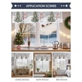 thumbnail image 6 of Christmas Valances for Windows, 42 x 18in, Snowman Snowflake Xmas Tree Ball Winter Grey Rod Pocket Kitchen Valance Curtain Light Filtering Window Treatments for Living Room Bedroom, 1 Panel, 6 of 7