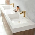 thumbnail image 6 of Huesca 72" Double Sink Bathroom Vanity Natural Oak Wood White Top No Mirror, 6 of 11