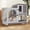 Gray, variant on Aivituvin Rabbit Hutch Indoor Rabbit Cage with Wheels Outdoor Bunny House 2 Story Guinea Pig Cage with Leakproof Tarp Roof Black