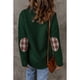 thumbnail image 2 of Sudadera para Mujer con Estampado Acolchado De Moda, Ligera, Manga Larga, Color Liso, Informal, Top Verde XL, 2 of 6