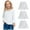 White, variant on Bnwani Toddler Shirts Long Sleeve Cotton Black Crew Neck Soft Casual Fashion Cute Solid Tops 12-24 Momths