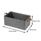 thumbnail image 3 of Caja organizadora de tela con asas | Cesta de estante para armario de tejido no tejido | Cartón reforzado | Resistente a manchas para hogar, oficina y cajones | 18.5 x 11 x 7.9 in | Gris | 1 unidad, 3 of 9