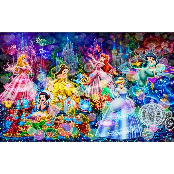 5D bricolaje taladro completo diamante pintura dibujos animados princesa punto de cruz bordado Tmvgtek Oficina Multiescena Multifunción