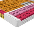 thumbnail image 2 of Ambesonne Periodic Table Fitted Sheet, Chemistry Lovers, Twin XL Size, Multicolor, 2 of 3