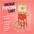 thumbnail image 6 of Nostalgia 8 oz Popcorn Machine Cart, Stainless Steel Vintage Popcorn Maker Cart, Makes 32 Cups, Red, 6 of 6