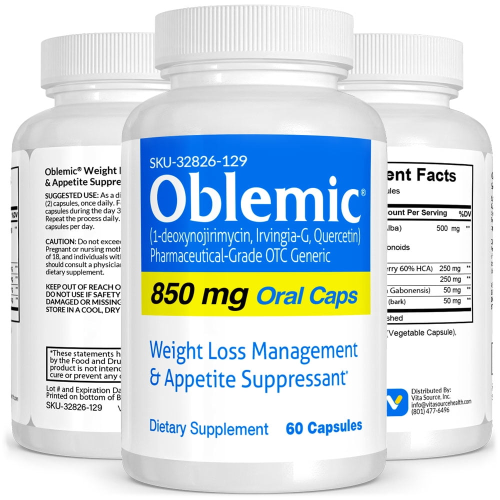 Oblemic OTC Oral Caps for Weight Loss, Pharmaceutical Grade, Appetite