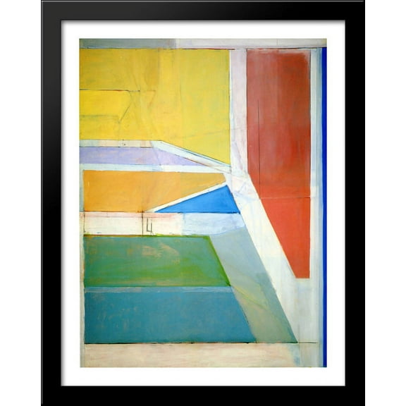 Ocean Park No. 27 28x36 Large Black Wood Framed Print Art by Richard Diebenkorn