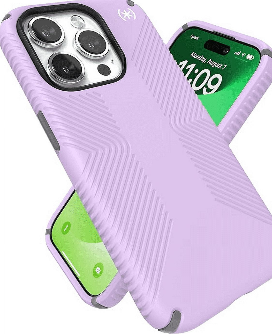 Speck Presidio2 Grip with MagSafe Case For iPhone 15 Pro- Spring Purple