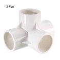 thumbnail image 3 of Conector de tubo de codo de 4 vías, grado de mobiliario, accesorios de esquina en forma de T de 1 pulgada, color blanco, 2 piezas, 3 of 3