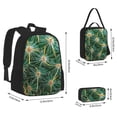 thumbnail image 4 of Naloa Thorns Of Macro Cactus Print Large Capacity Backpack Lunch Bag Pencil Case Combination 3 Piece Set for Student, 4 of 8