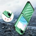 thumbnail image 5 of Compatible with Samsung Galaxy Z Flip 4 Armor Case with Hinge Protection, Heavy Duty Shockproof Full Body Protective Plating PC Phone Case Cover for Samsung Galaxy Z Flip 4 5G - Green, 5 of 6