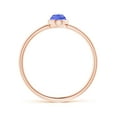 thumbnail image 6 of ANGARA Natural Classic Bezel-Set Oval Tanzanite Ring in 14K Rose Gold for Women (Size-6x4mm) | December Birthstone, Birthday, Anniversary, Jewelry Gift for Women | Natural Tanzanite Ring, 6 of 9