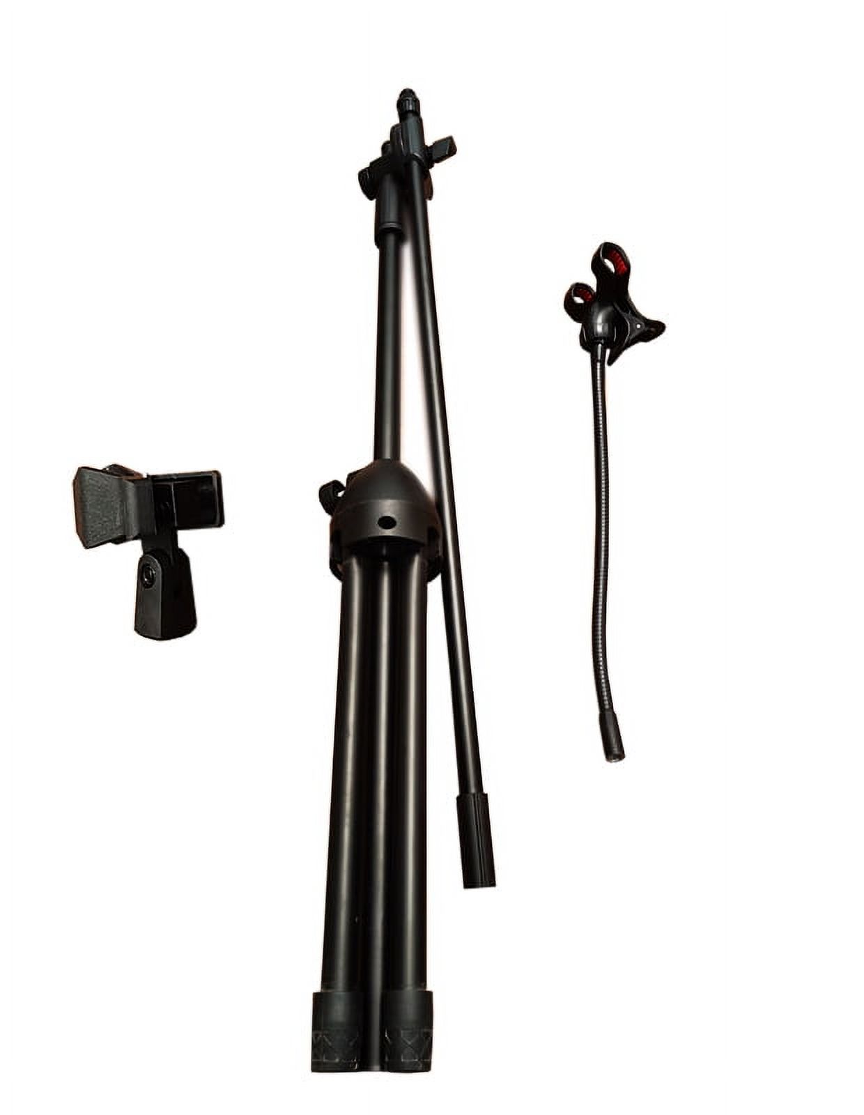 RiseBass Adjustable Mic Stand with Boom Arm & Phone Holder- Perfect for Singing, Recording, and Live Performances - Versatile Stand with Built-In Tablet/Phone Mount for Easy Lyrics Access