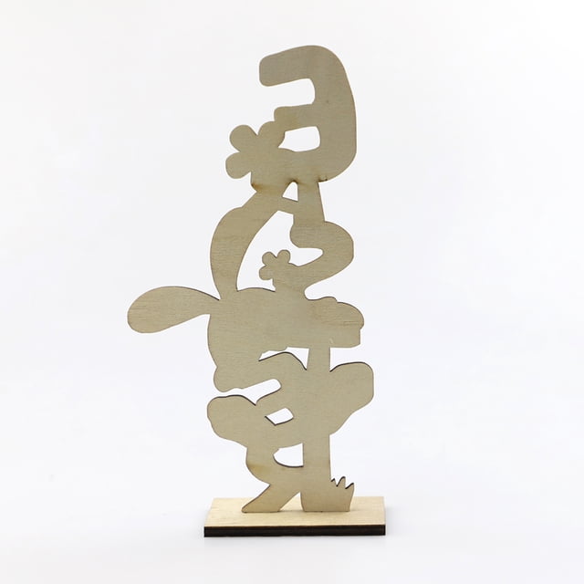 Matsuzay Paquete de 3 bonitos adornos de de conejo, decoraciones de Pascua, dibujos animados, manualidades para álbum de recortes de Navidad, Artesanía Matsuzay HA028586-00