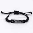 thumbnail image 3 of Gifts from Friends for Reporter - Keep Calm Or I Will Use My Reporter Voice Rope Bracelet, Graduation Unique Gifts, Black Stainless Steel with Interlaced Rope, Adjustable 3.34-9.84 inches, 3 of 4