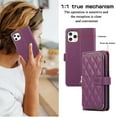 thumbnail image 2 of Nalacover for iPhone 11 Pro Max 6.5 inch Premium PU Leather Crossbody Case with Shoulder Strap & Wrist Strap,Shockproof Magnetic Flip Kickstand Credit Card Slots Zipper Wallet Phone Case,Darkpurple, 2 of 12