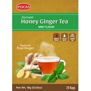 Pocas Honey Ginger Tea, Mint, 12.7 Oz 40bags ( 2packs x 20 Bags each)
