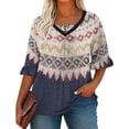 thumbnail image 1 of Camiseta de Cuello de Tripulación Casual de Manga Corta de Verano de las Mujeres con Detalle Plisado para el Uso Diario, Tela de Poliéster Suave, Camiseta de Color Sólido, 1 of 6