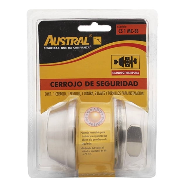 Cerrojo de Seguridad Austral Mod. CS 1 MC-SS