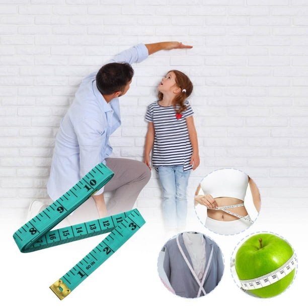 Cinta métrica suave para uso doméstico, cinta métrica corporal, costura, sastrería, costura de tela y pérdida de peso, medición corporal médica, enfermería y manualidades.