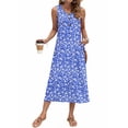 thumbnail image 2 of Fantaslook Long Tank Dresses for Women Summer Sleeveless Button Down Dress Casual Loose Beach Vacation Sundress, 2 of 8