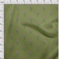thumbnail image 3 of oneOone Silk Tabby Fabric Leaves & Floral Block Print Sewing Fabric BTY 42 Inch Wide, 3 of 4