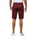 thumbnail image 3 of Lars Amadeus Plaid Shorts for Men's Father's Day Gift Flat Front Houndstooth Print Chino Shorts, 3 of 5