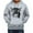 Grey, variant on Men's Autumn Winter Hooded Sweatshirt Cattle Print Long Sleeve Comfortable Casual Pullover Top for Cool Weather