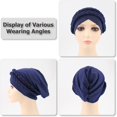 thumbnail image 2 of 2Pack African Women Turban Caps Pre-Tied Twisted Turbans Head Scarf for Women Hair Wraps Cover Beanie Cancer Chemo Headwear, 2 of 7