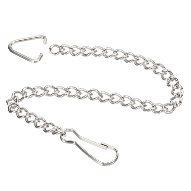 Unique Bargains 7.87' Toilet Handle Lever Flush Replacement Stainless Steel Flappers Chain 3 Pack