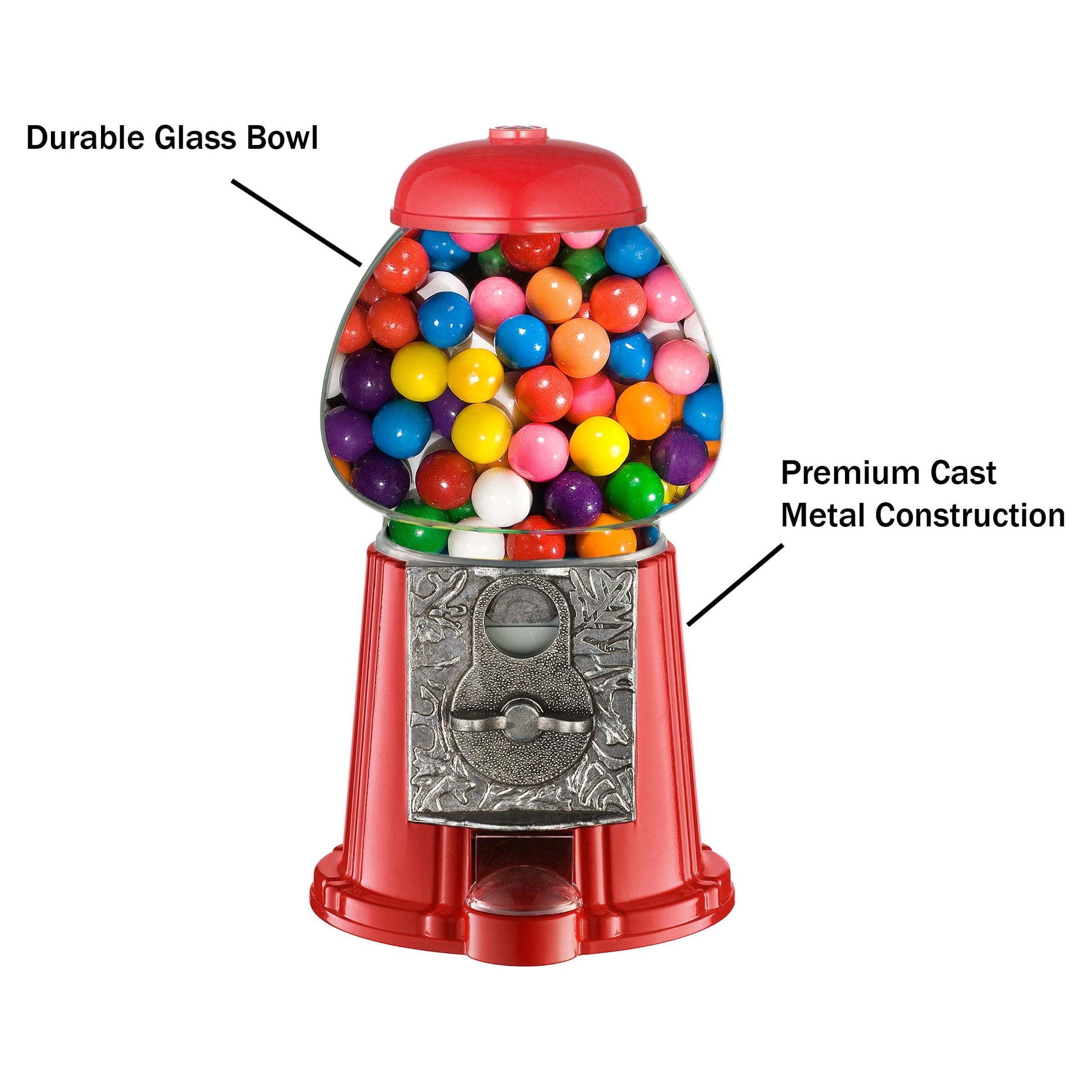 Great Northern Popcorn 11-Inch Coin-Operated Mini Gumball Machine (Red)
