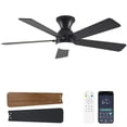 thumbnail image 1 of Ventilador de techo Dolavast de 48" con luz, control remoto y motor DC regulable, 1 of 8