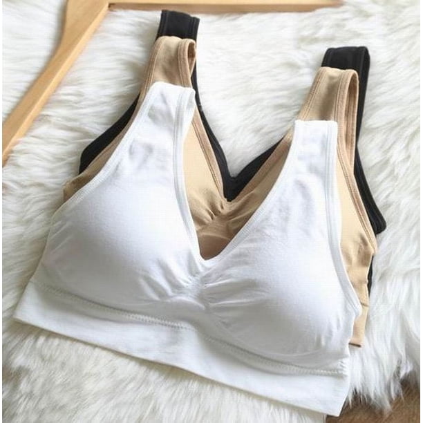Sujetador deportivo de doble capa, chaleco de yoga para fitness y running sin aro de acero con almohadilla para el pecho, ropa interior de talla grande