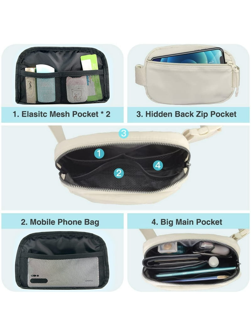 Wesoke Large Fanny Pack for Women Men, Black Crossbody Waist Bag Belt Bag, Fashion Water Resistant Waist Pouch Packs Chest Bag with Adjustable Strap for Travel Walking Running Hiking Cycling price in