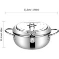 thumbnail image 2 of Deep Fryer Pot Stainless Steel Chip Pan Cooker with Degree Lid Frying Pot for Kitchen 24CM Air Fryer, 2 of 5
