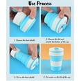 Silicone Collapsible Water Cup, 12oz/350ml Folding Coffee Cup, Pocket
