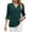 *2-Green, variant on Women's 3/4 Ruffled-Sleeve Blouse,Ladies V-Neck Stretchy Top,Flowy Summer Shirt For Women,White,Size XXL