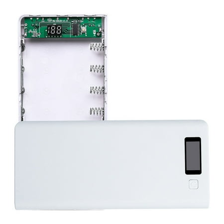 

8x 18650 Batteries DIY Power -Bank Box Holder Case Dual USB Charger w/ LED Light