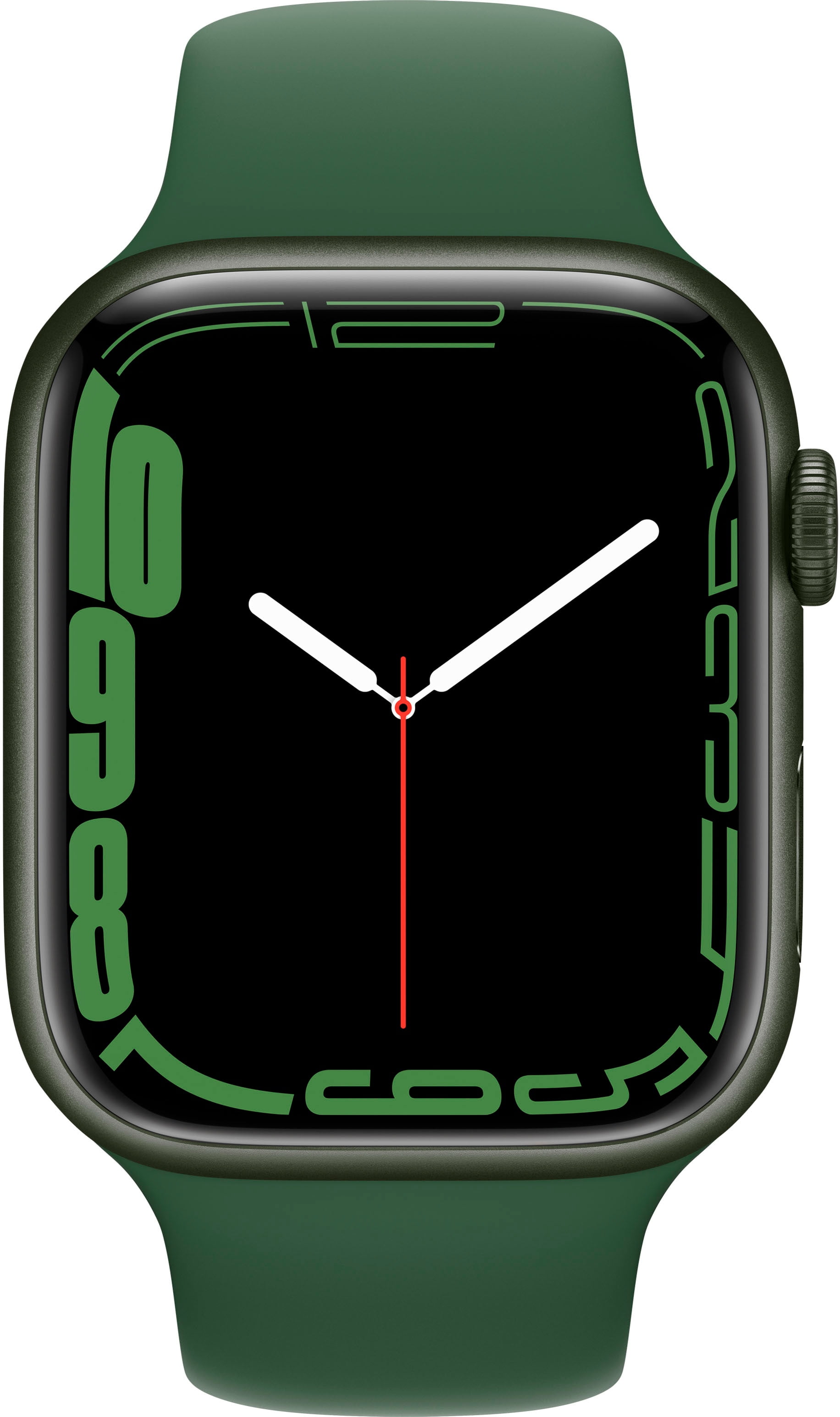 Restored Apple Watch Series 7 45MM Green - Aluminum Case - Clover Sport Band (Refurbished)