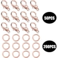 thumbnail image 3 of GHSDFBB 250PCS Lobster Claw Clasps with Open Jump Rings Set, Jewelry Clasp Jewelry Bracelet Connectors Necklace Clasp Bracelet Clasp Jump Rings for Jewelry Making(Rose Gold), 3 of 7