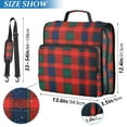 thumbnail image 2 of FORMRS Zipper Binder with Shoulder Strap 1.5-inch Ring 500 Sheet Capacity File Bag, Red and Blue Pattern, 2 of 5