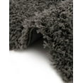 thumbnail image 6 of Unique Loom Everyday Shag Collection Area Rug - Solid (4' Octagon Dark Gray), 6 of 6