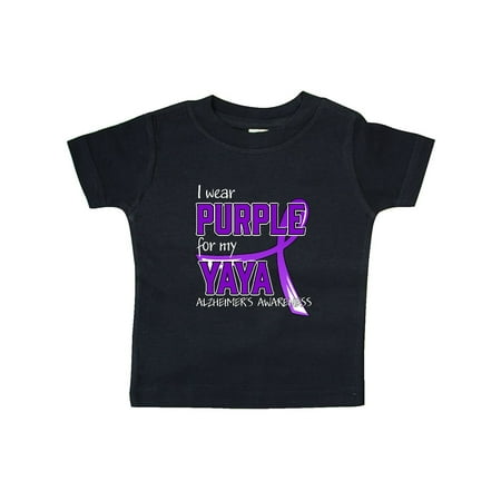 

Inktastic I Wear Purple for my Yaya- Alzheimers Awareness Gift Baby Boy or Baby Girl T-Shirt