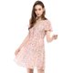 thumbnail image 2 of Vestido de Gasa con cuello En V Allegra K Rosa XL, 2 of 6
