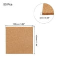 thumbnail image 2 of 50pcs Self Adhesive Cork Coasters 3.9"x 3.9"x 0.08" Cork Mats Cork Tiles Cork Backing Sheets, Square, 2 of 5